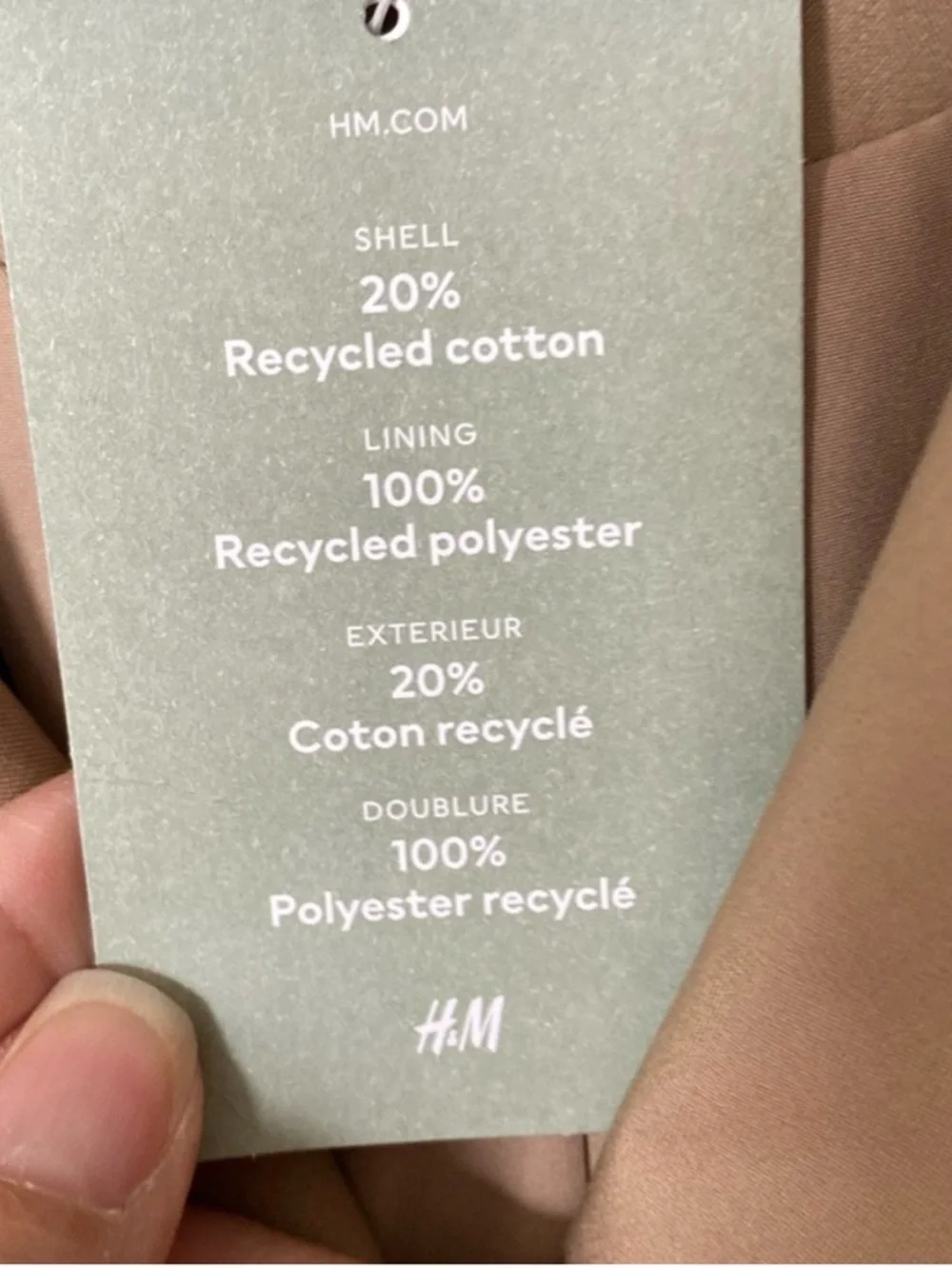 H&M Cotton Twill Trench Coat - Picture 6 of 7